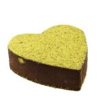 Cuore Brownie al pistacchio e cioccolato crudo