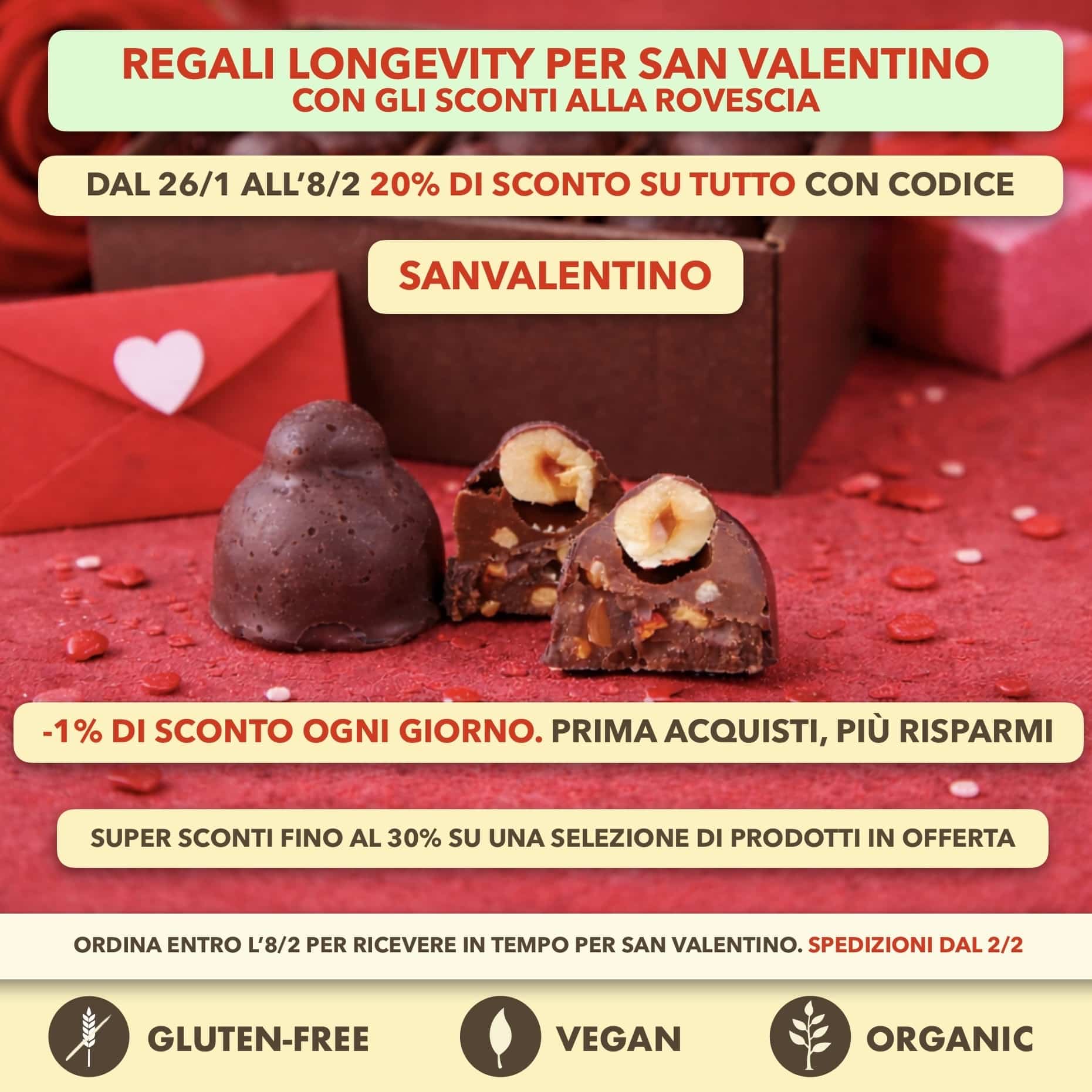 San Valentino 2026 Longevity - Grezzo Raw Chocolate