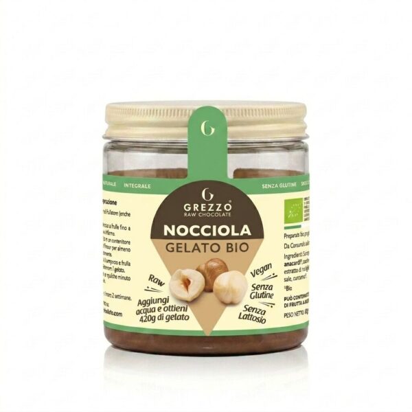 Preparato Bio per Gelato Grezzo Raw Chocolate Nocciola
